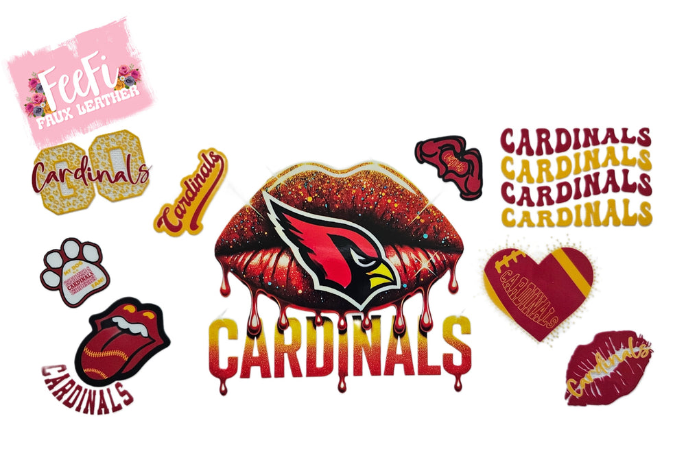Cardinals Football UV DTF Cup Wrap – Easy Cup Wrap for Tumblers & Projects FeeFiFauxLeather