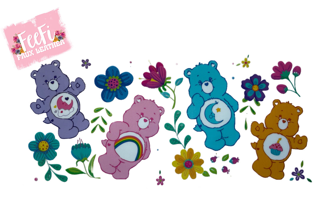 Rainbow Bears UV DTF Cup Wrap – Easy Cup Wrap for Tumblers & Projects FeeFiFauxLeather