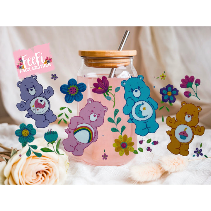 Rainbow Bears UV DTF Cup Wrap – Easy Cup Wrap for Tumblers & Projects FeeFiFauxLeather