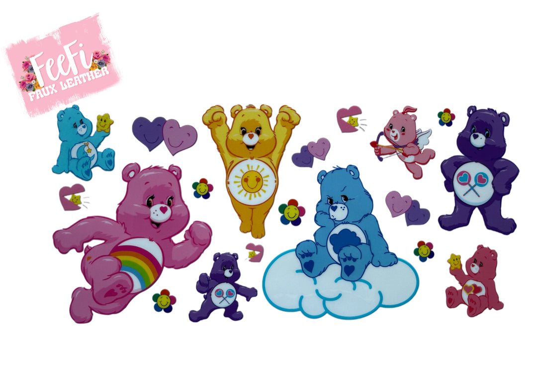 Rainbow Bears UV DTF Cup Wrap – Easy Cup Wrap for Tumblers & Projects FeeFiFauxLeather