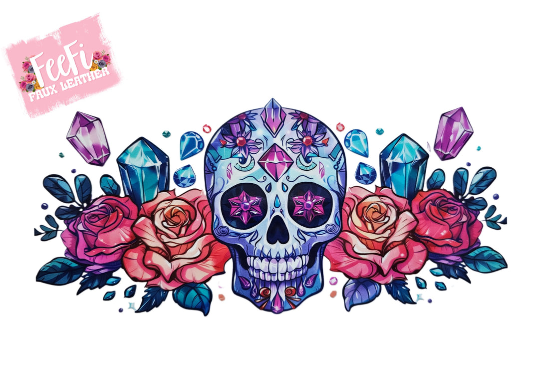 Skull UV DTF Cup Wrap – Easy Cup Wrap for Tumblers & Projects FeeFiFauxLeather