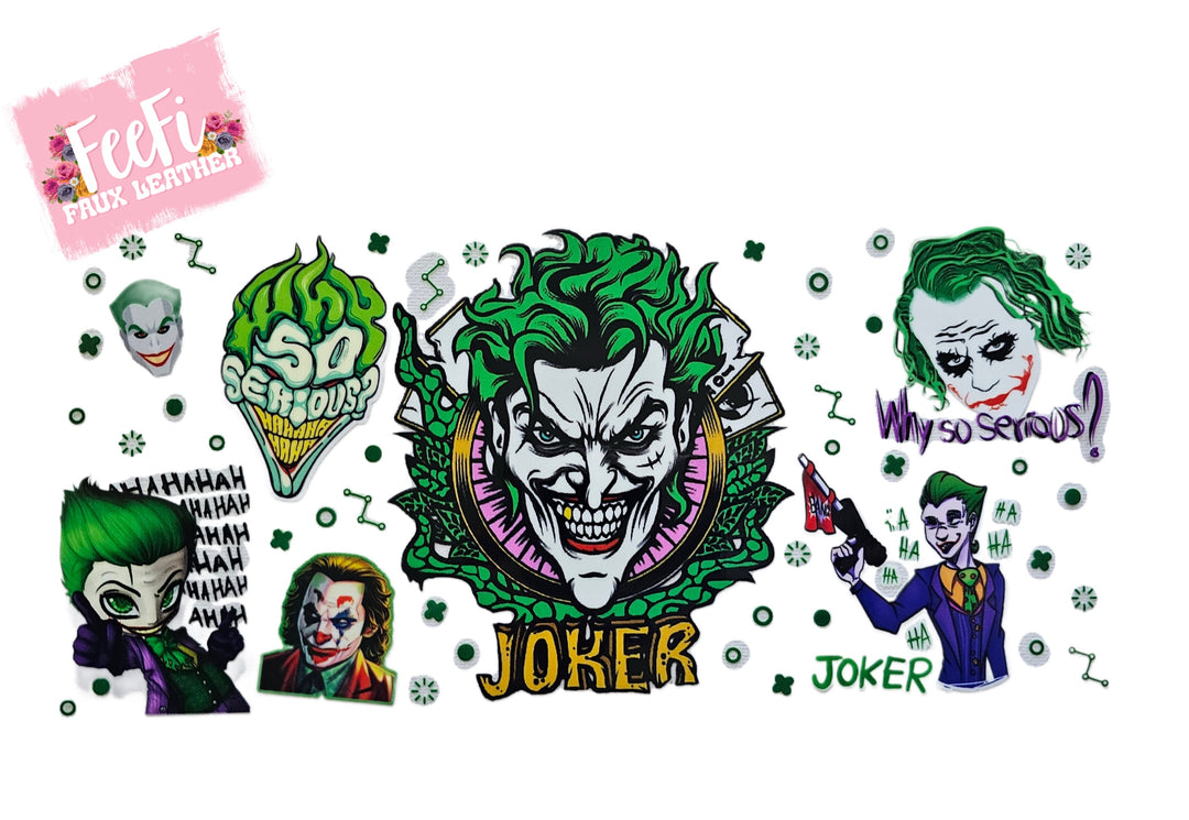 The Joker UV DTF Cup Wrap – Easy Cup Wrap for Tumblers & Projects FeeFiFauxLeather