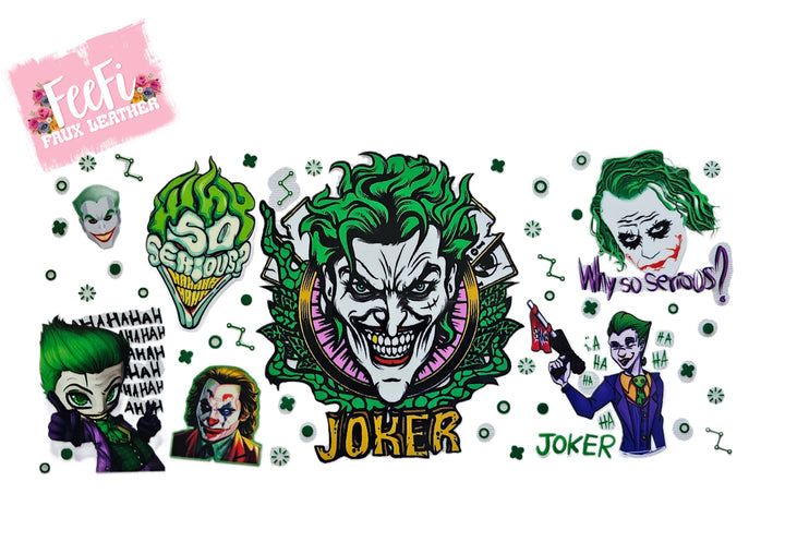The Joker UV DTF Cup Wrap – Easy Cup Wrap for Tumblers & Projects FeeFiFauxLeather