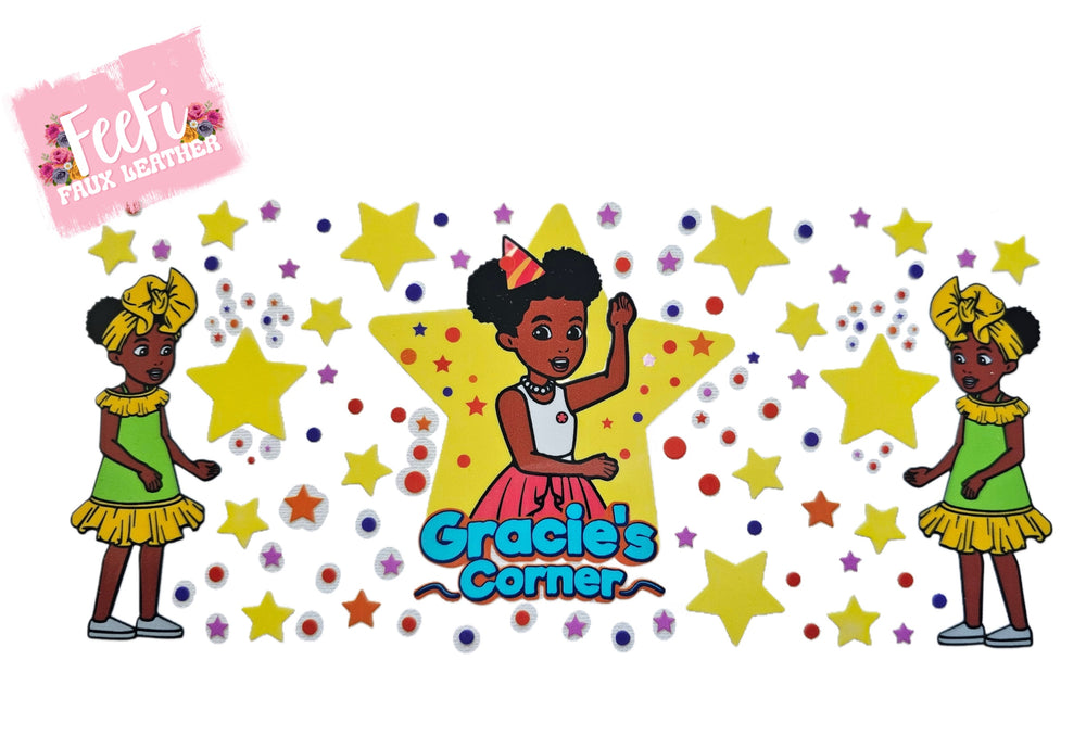 Gracie’s Corner UV DTF Cup Wrap – Easy Cup Wrap for Tumblers & Projects FeeFiFauxLeather