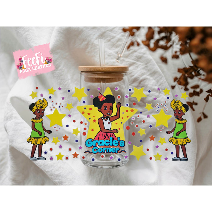 Gracie’s Corner UV DTF Cup Wrap – Easy Cup Wrap for Tumblers & Projects FeeFiFauxLeather