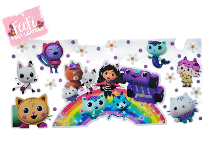 Gabby’s Dollhouse UV DTF Cup Wrap – Easy Cup Wrap for Tumblers & Projects FeeFiFauxLeather