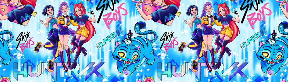 K-Pop Huntrix 1 Yard Printed Grosgrain Ribbon 1 1/2 inch wide FeeFiFauxLeather