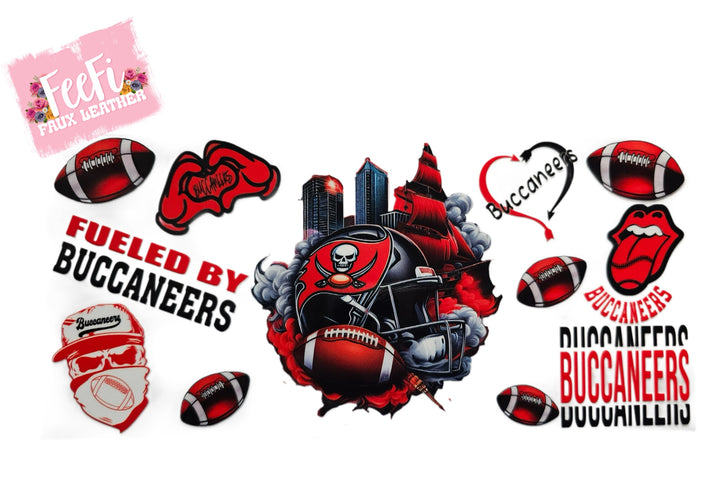 Buccaneers Football UV DTF Cup Wrap – Easy Cup Wrap for Tumblers & Projects