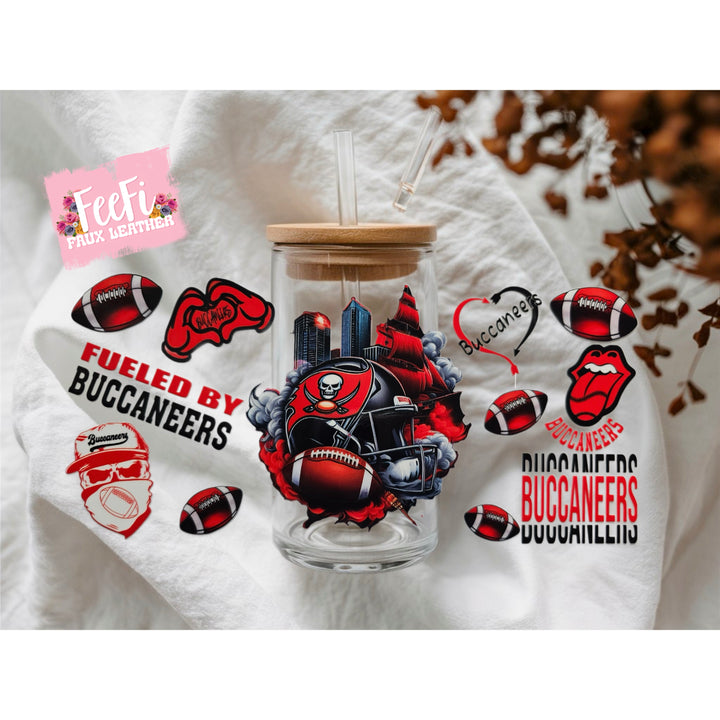 Buccaneers Football UV DTF Cup Wrap – Easy Cup Wrap for Tumblers & Projects