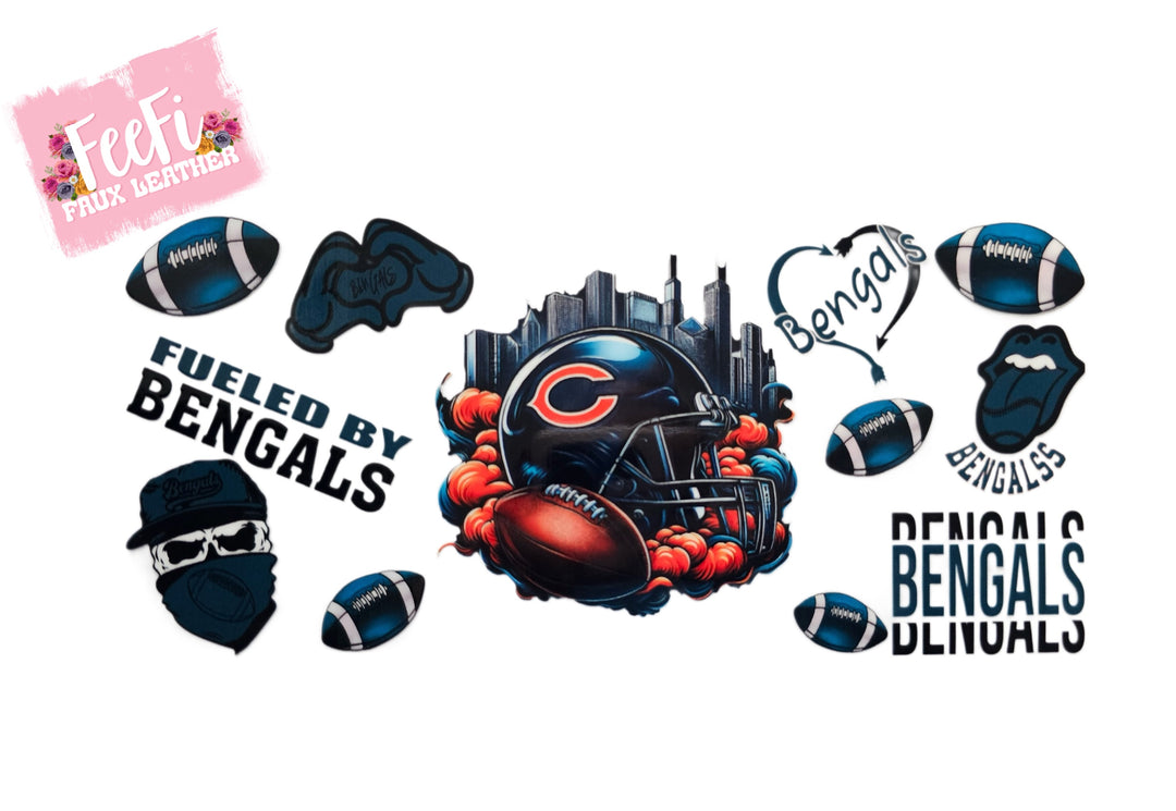Bengals Football UV DTF Cup Wrap – Easy Cup Wrap for Tumblers & Projects