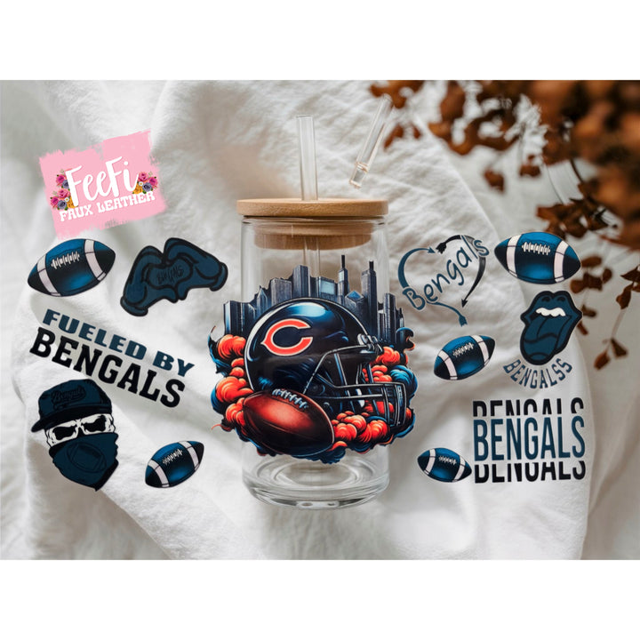Bengals Football UV DTF Cup Wrap – Easy Cup Wrap for Tumblers & Projects