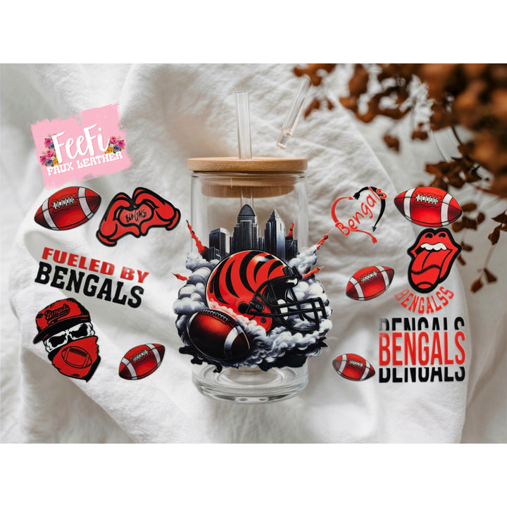 Bengals Football UV DTF Cup Wrap – Easy Cup Wrap for Tumblers & Projects