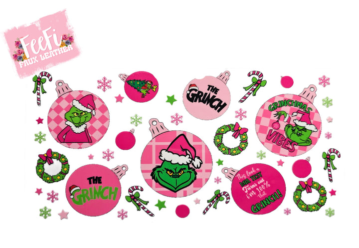 Grinch Christmas UV DTF Cup Wrap – Easy Cup Wrap for Tumblers & Projects