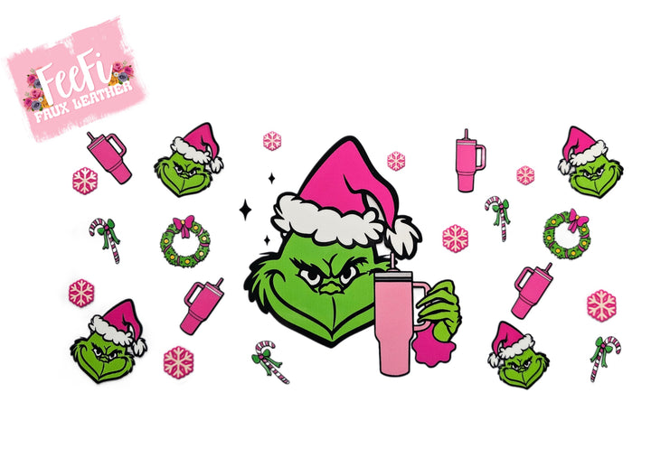 Grinch Christmas UV DTF Cup Wrap – Easy Cup Wrap for Tumblers & Projects