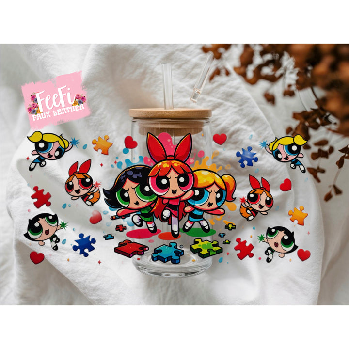 Powerpuff Girls UV DTF Cup Wrap – Easy Cup Wrap for Tumblers & Projects