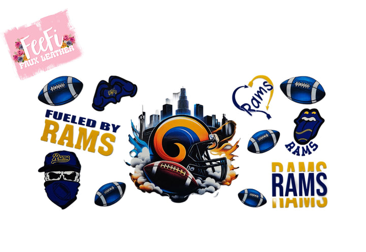 Rams Football UV DTF Cup Wrap – Easy Cup Wrap for Tumblers & Projects