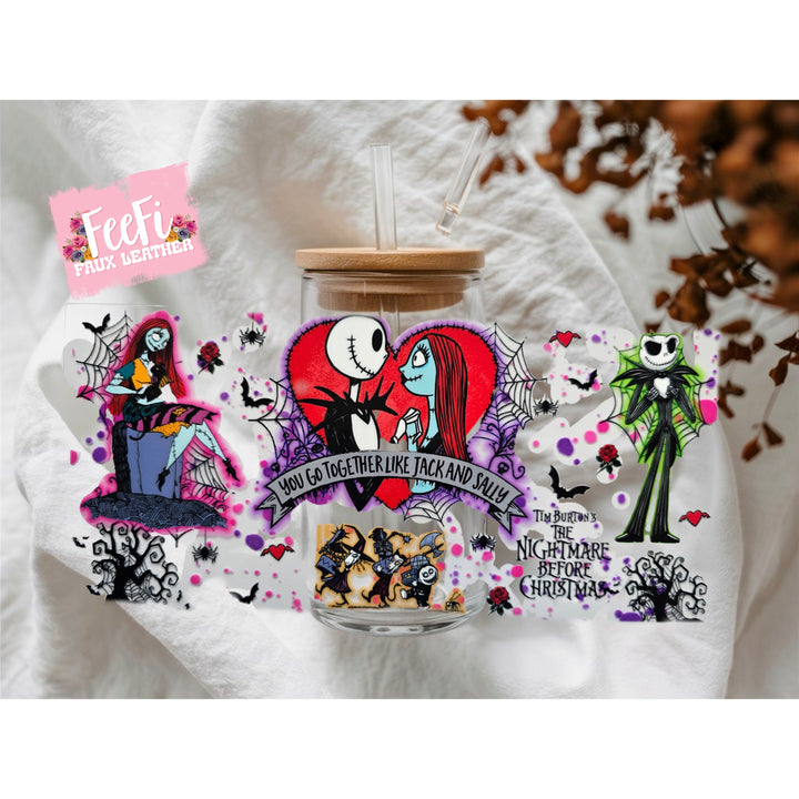 Nightmare Before Christmas UV DTF Cup Wrap – Easy Cup Wrap for Tumblers & Projects