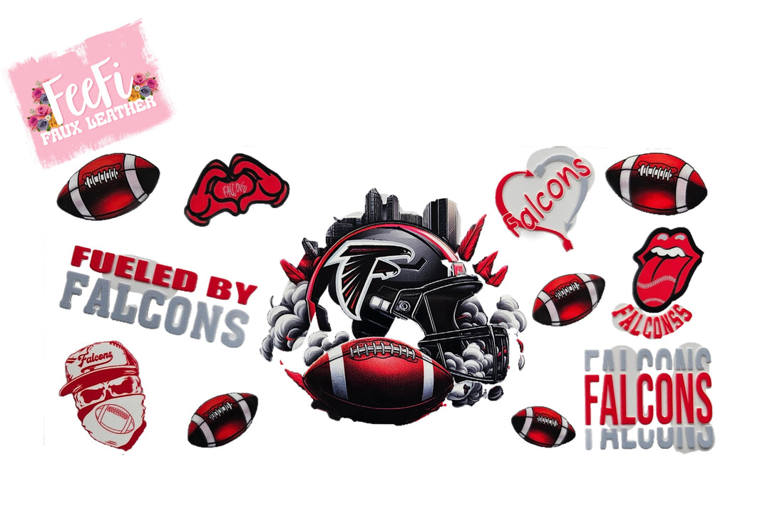 Falcons Football UV DTF Cup Wrap – Easy Cup Wrap for Tumblers & Projects