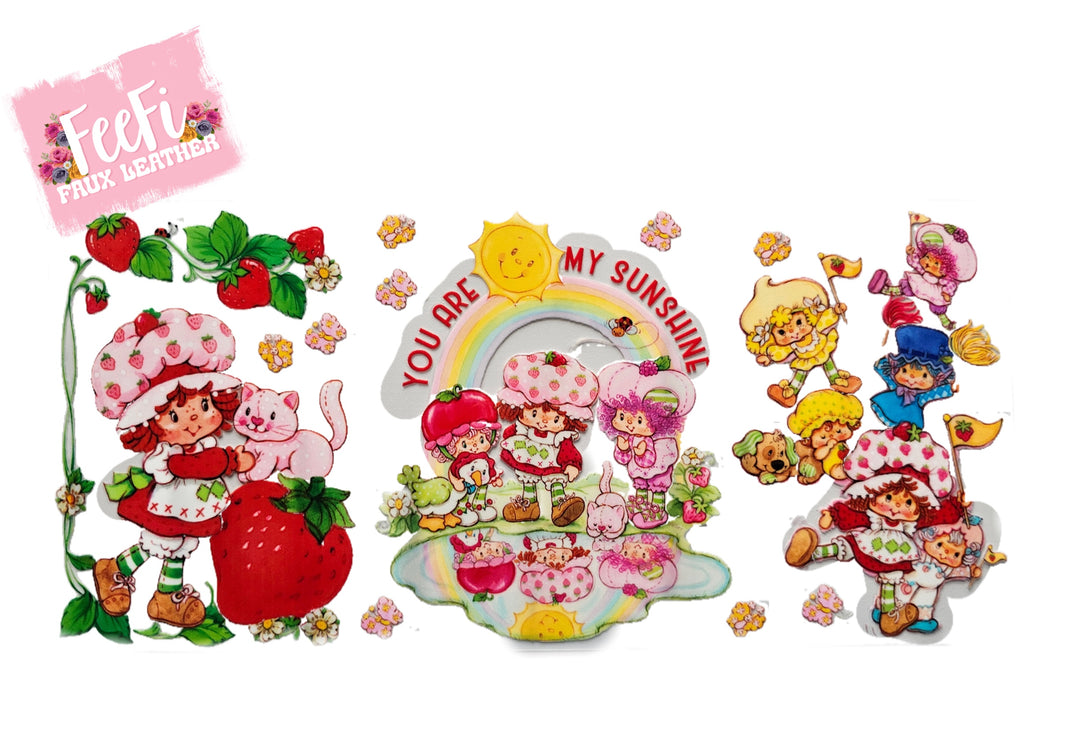 Strawberry Shortcake UV DTF Cup Wrap – Easy Cup Wrap for Tumblers & Projects