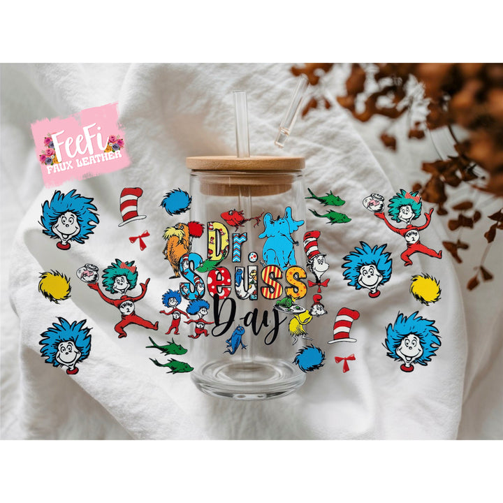 Dr Seuss Cat In The Hat UV DTF Cup Wrap – Easy Cup Wrap for Tumblers & Projects