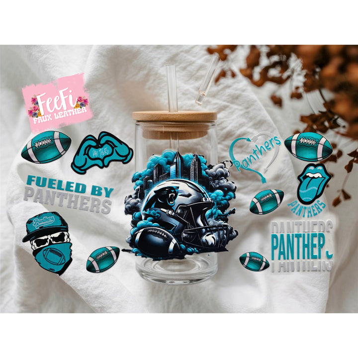 Panthers Football UV DTF Cup Wrap – Easy Cup Wrap for Tumblers & Projects