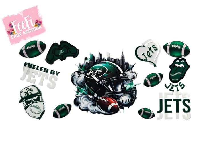 Jets Football UV DTF Cup Wrap – Easy Cup Wrap for Tumblers & Projects