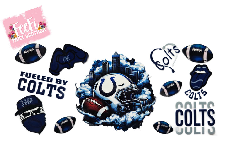 Colts Football UV DTF Cup Wrap – Easy Cup Wrap for Tumblers & Projects