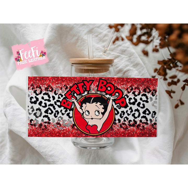 Betty Boop UV DTF Cup Wrap – Easy Cup Wrap for Tumblers & Projects FeeFiFauxLeather