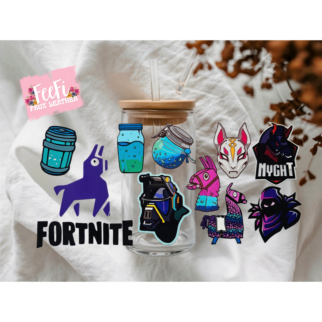 Fortnite  UV DTF Cup Wrap – Easy Cup Wrap for Tumblers & Projects FeeFiFauxLeather