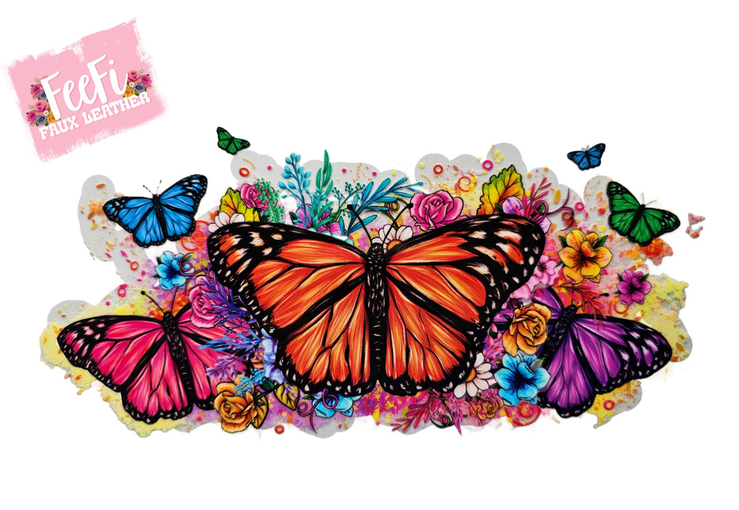 Butterfly UV DTF Cup Wrap – Easy Cup Wrap for Tumblers & Projects FeeFiFauxLeather