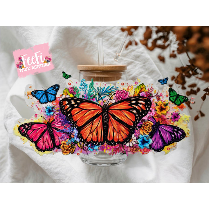 Butterfly UV DTF Cup Wrap – Easy Cup Wrap for Tumblers & Projects FeeFiFauxLeather