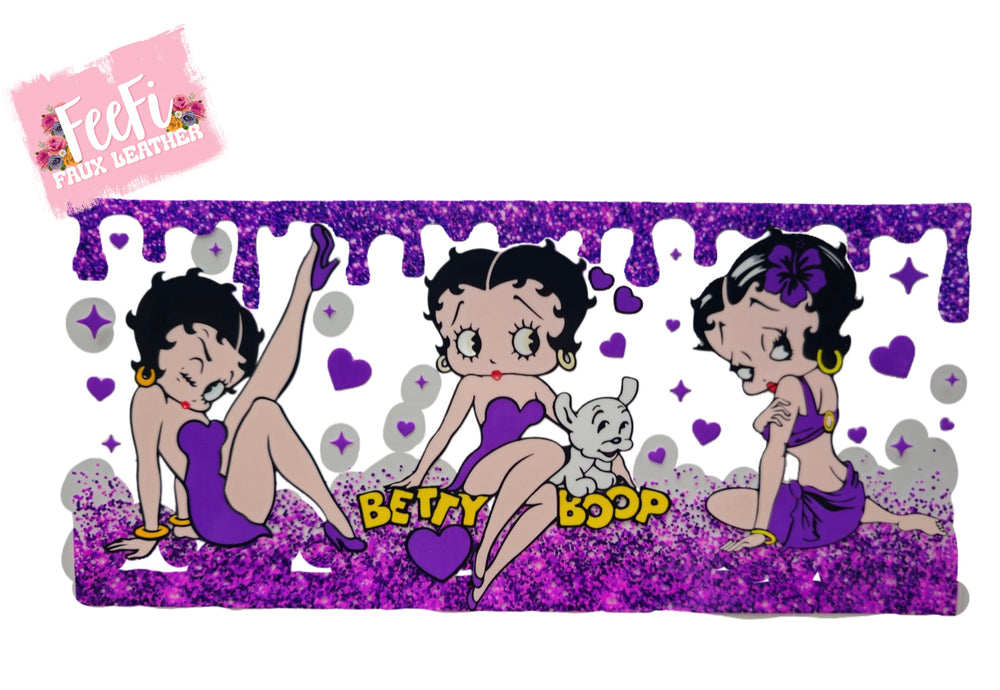 Betty Boop UV DTF Cup Wrap – Easy Cup Wrap for Tumblers & Projects FeeFiFauxLeather