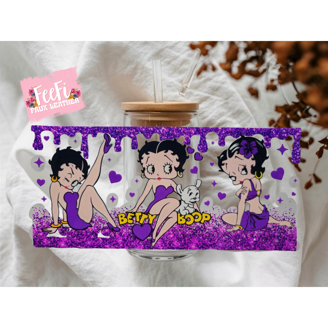 Betty Boop UV DTF Cup Wrap – Easy Cup Wrap for Tumblers & Projects FeeFiFauxLeather
