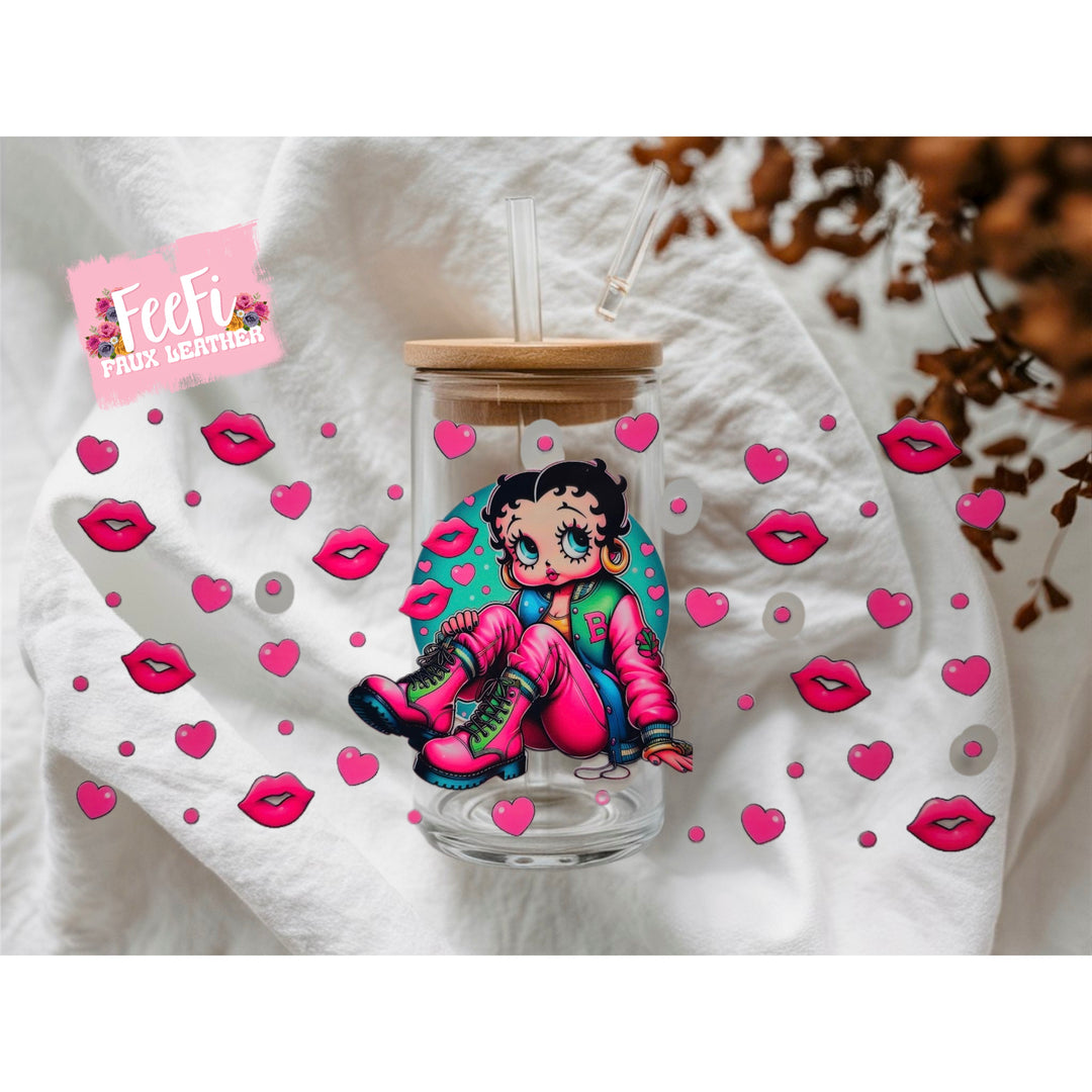 Betty Boop UV DTF Cup Wrap – Easy Cup Wrap for Tumblers & Projects FeeFiFauxLeather