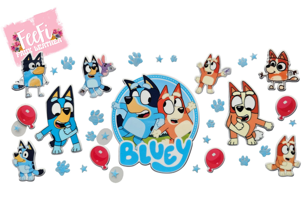 Blue Dog UV DTF Cup Wrap – Easy Cup Wrap for Tumblers & Projects FeeFiFauxLeather