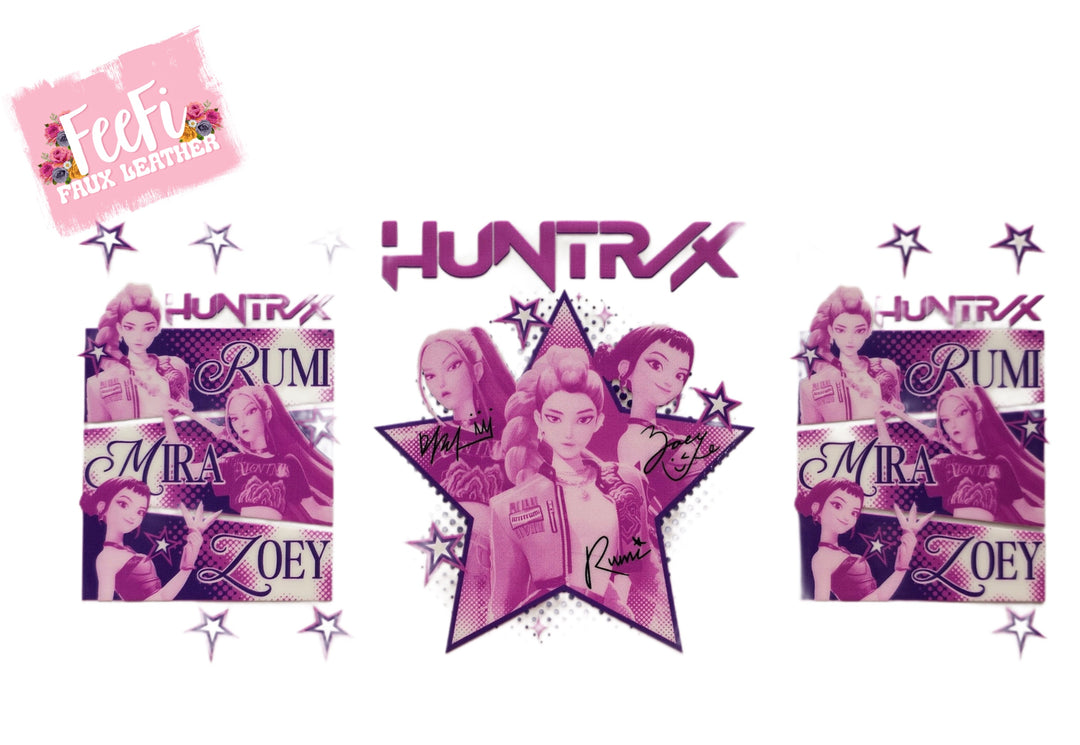 K-Pop Huntrx UV DTF Cup Wrap – Easy Cup Wrap for Tumblers & Projects FeeFiFauxLeather
