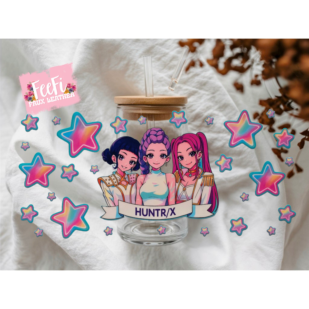 K-Pop Huntrx UV DTF Cup Wrap – Easy Cup Wrap for Tumblers & Projects FeeFiFauxLeather