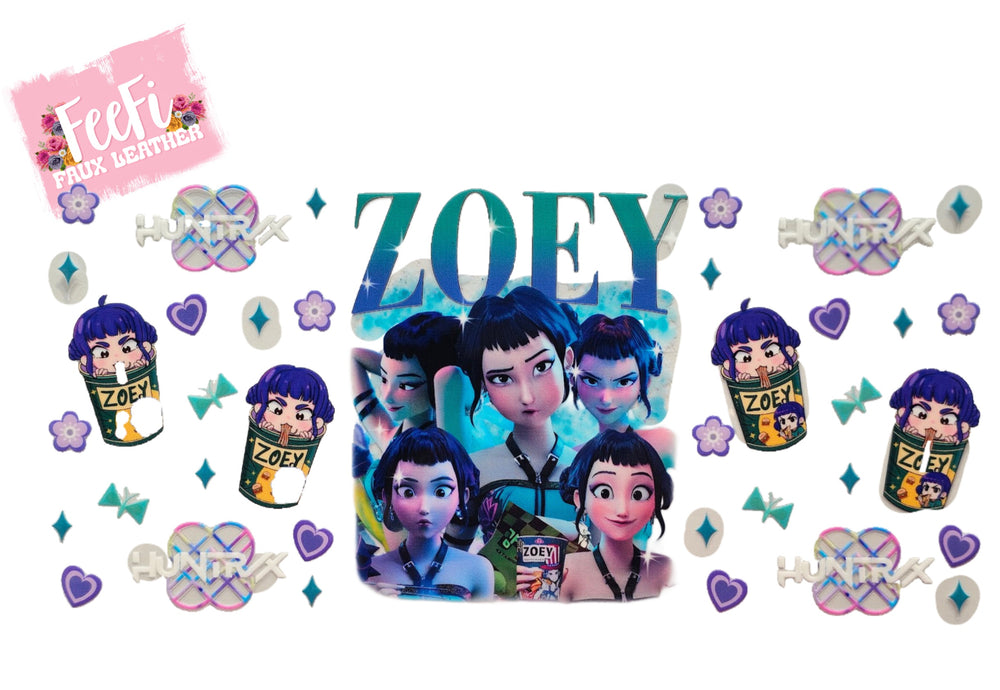 K-Pop Huntrx UV DTF Cup Wrap – Easy Cup Wrap for Tumblers & Projects FeeFiFauxLeather