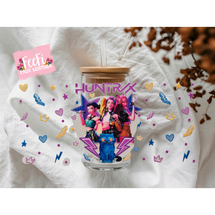 K-Pop Huntrx UV DTF Cup Wrap – Easy Cup Wrap for Tumblers & Projects FeeFiFauxLeather
