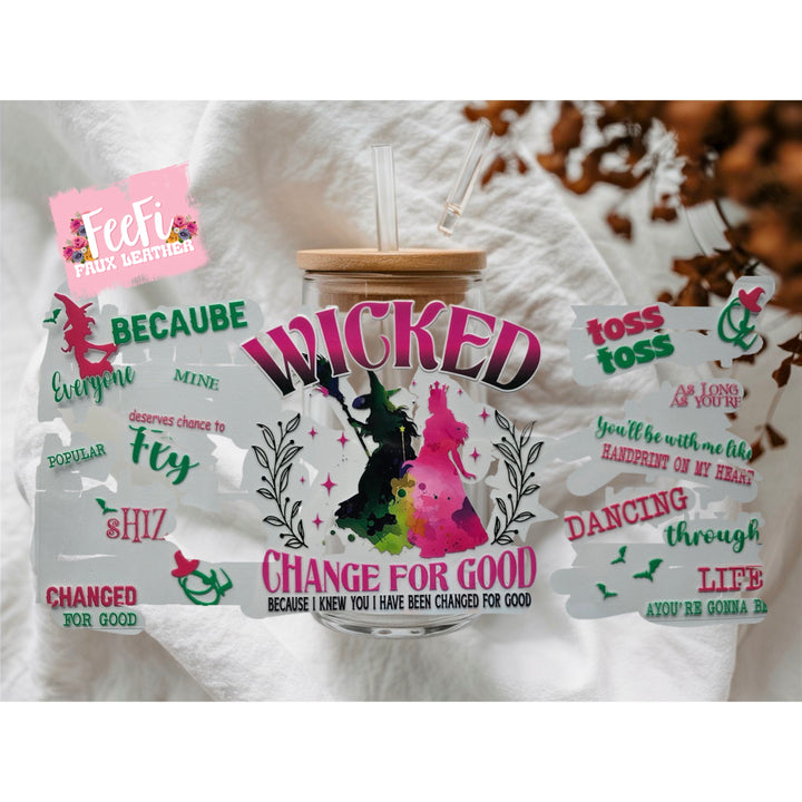 Wicked UV DTF Cup Wrap – Easy Cup Wrap for Tumblers & Projects FeeFiFauxLeather