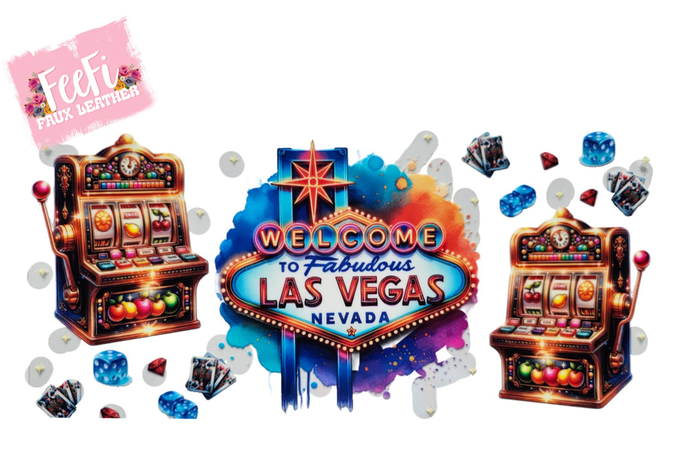 Las Vegas UV DTF Cup Wrap – Easy Cup Wrap for Tumblers & Projects FeeFiFauxLeather