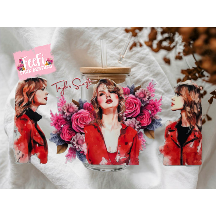 Taylor Swift UV DTF Cup Wrap – Easy Cup Wrap for Tumblers & Projects FeeFiFauxLeather