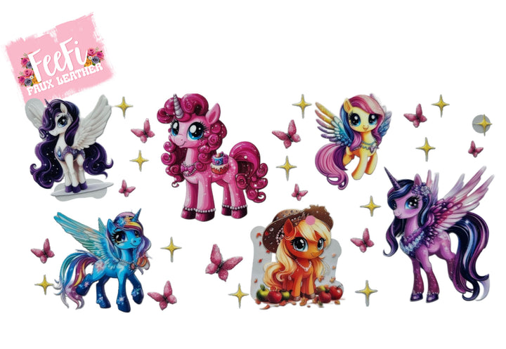 My Little Pony UV DTF Cup Wrap – Easy Cup Wrap for Tumblers & Projects FeeFiFauxLeather