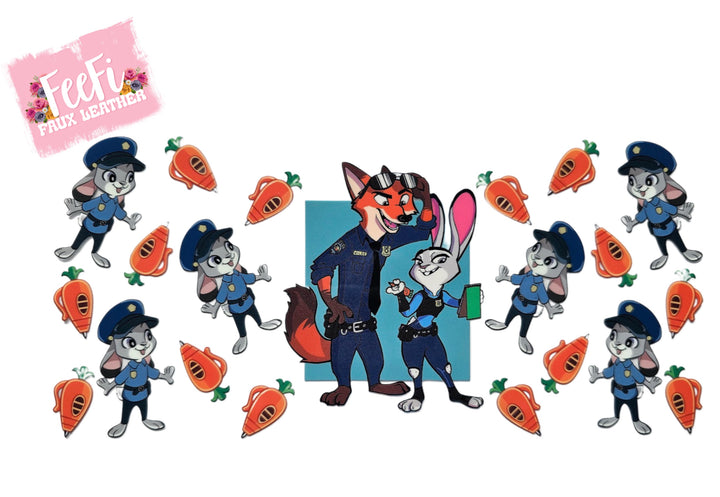 Zootopia UV DTF Cup Wrap – Easy Cup Wrap for Tumblers & Projects FeeFiFauxLeather