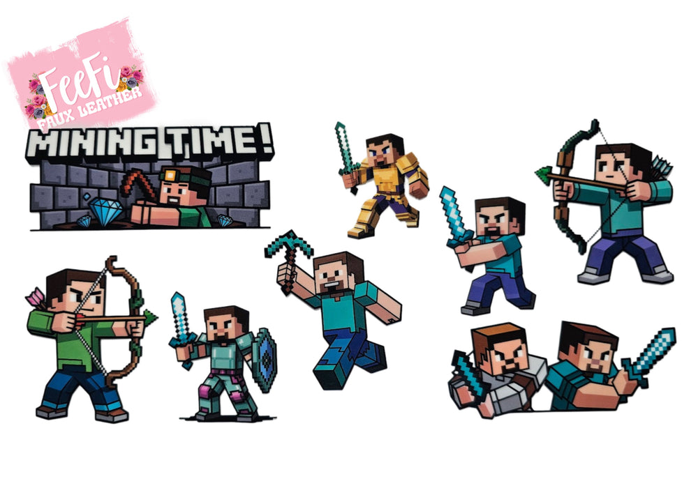 Minecraft UV DTF Cup Wrap – Easy Cup Wrap for Tumblers & Projects FeeFiFauxLeather