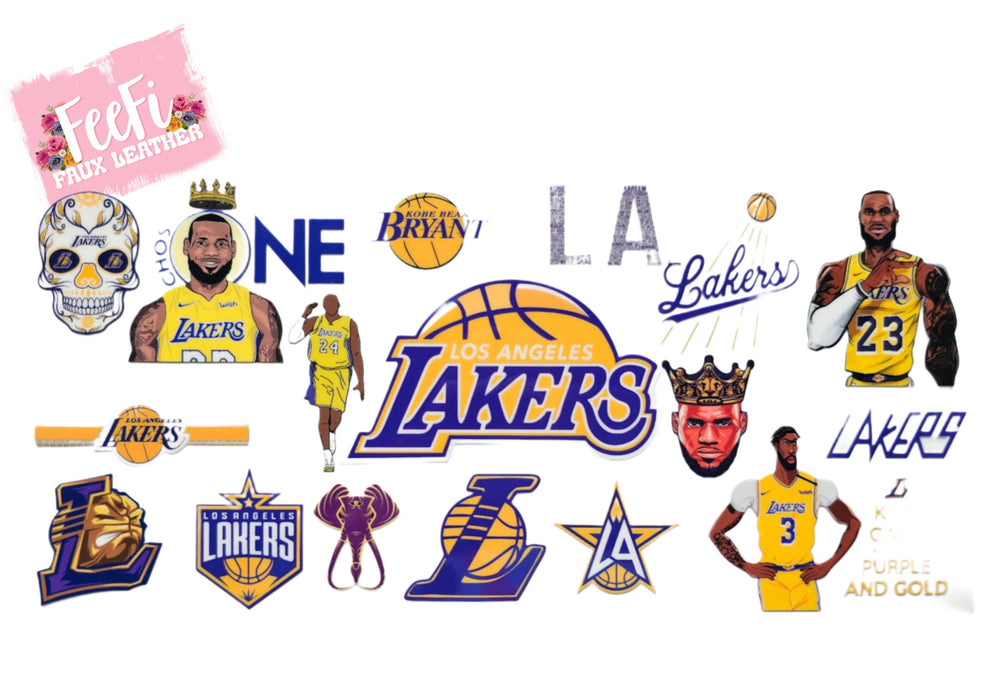 Lakers UV DTF Cup Wrap – Easy Cup Wrap for Tumblers & Projects FeeFiFauxLeather