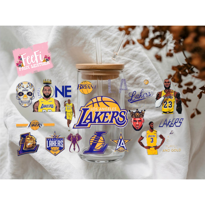 Lakers UV DTF Cup Wrap – Easy Cup Wrap for Tumblers & Projects FeeFiFauxLeather