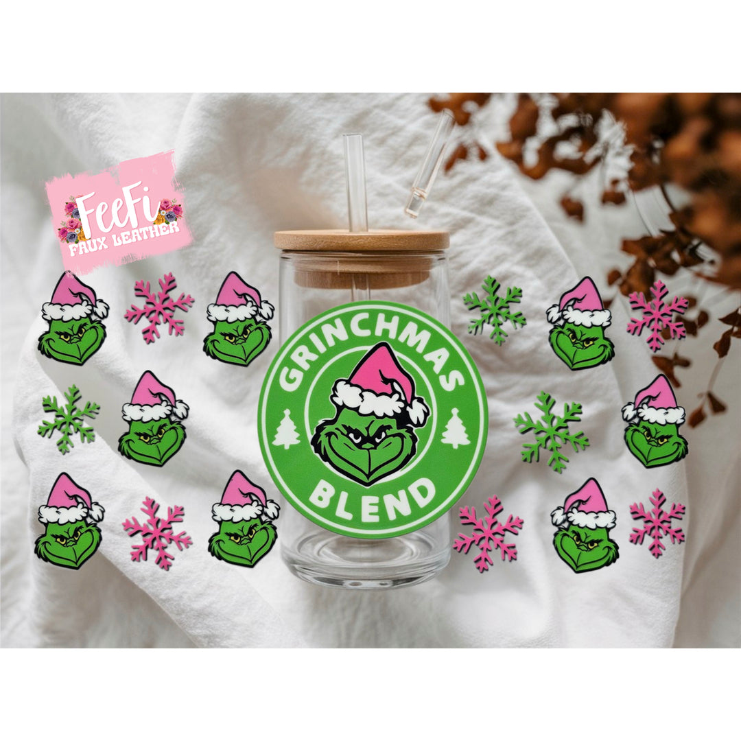 The Grinch Christmas UV DTF Cup Wrap – Easy Cup Wrap for Tumblers & Projects FeeFiFauxLeather