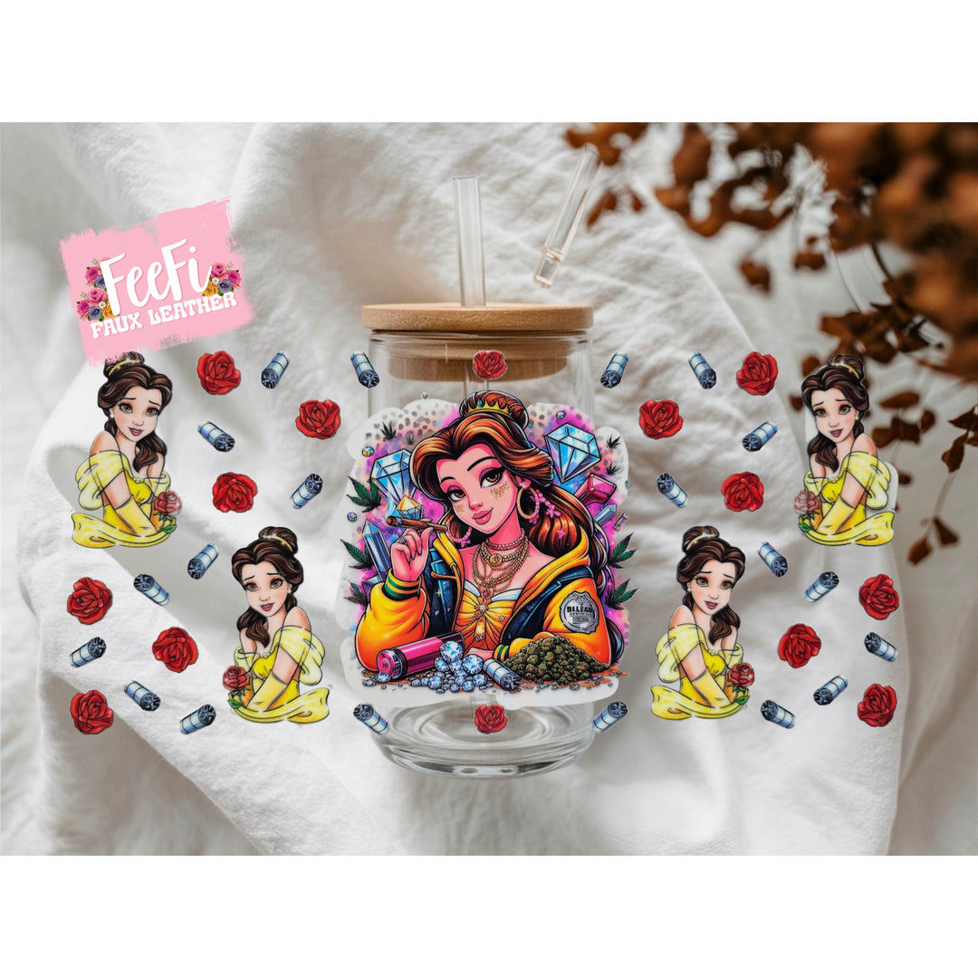 Princess UV DTF Cup Wrap – Easy Cup Wrap for Tumblers & Projects FeeFiFauxLeather