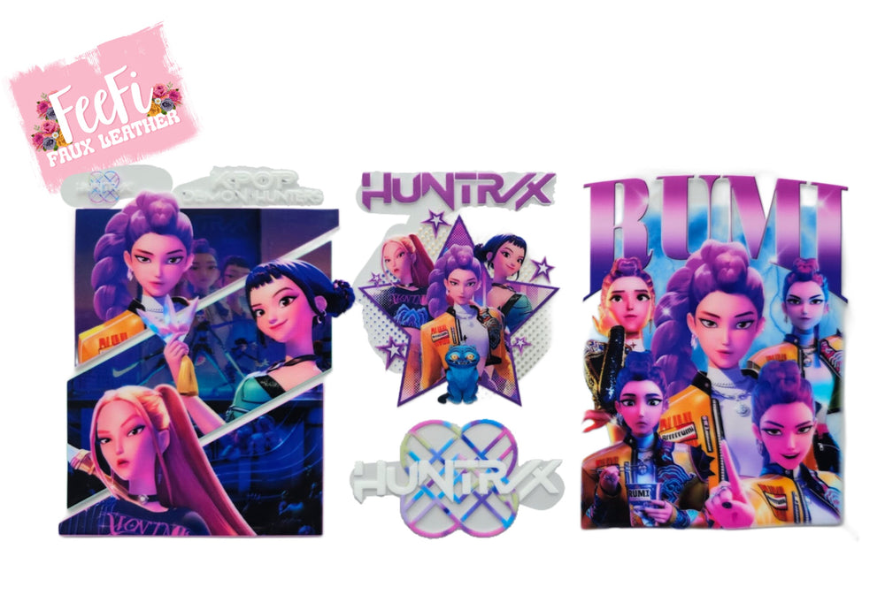 K-Pop Huntrx UV DTF Cup Wrap – Easy Cup Wrap for Tumblers & Projects FeeFiFauxLeather